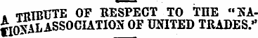» tMBUTE OF RESPECT TO THE "NAfIOXALASSO...