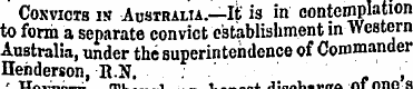 Cosvicts is Australia.—It is in contempl...