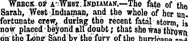 Wbeck.o** a'.Wbsi;Indiaman.—The fate of ...