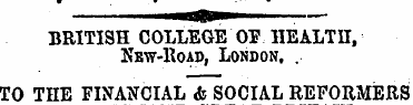 — "¦im*" — BRITISH COLLEGE OP HEALTH, Nb...