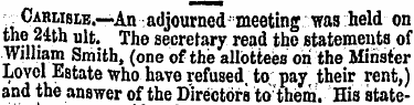 i'i. ^"" •isLE.—An adjourned meeting was...