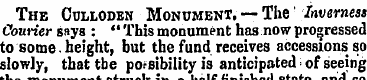 The Cullooen Monument. — The' 'Inverness...
