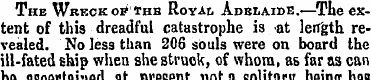 The WrkckoPThb Royai. Adelaide.—The exte...