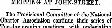 MEETING AT JOHN-STREET. The Provisional ...