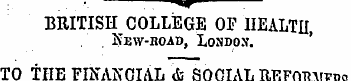 BRITISH COLLEGE OF IIEALTII,. jXew-road,...