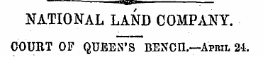 —' ^^Sg^**— NATIONAL LAND COMPANY. COURT...