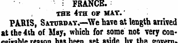 : FRANCE. : THE 4TH OF MAT.' PARIS , Sat...