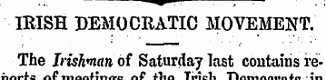 -tf- ~: : - . . IRISH DEMOCRATIC MOVEMEN...