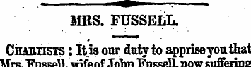 . . m . MRS. FUSSELL. Chabhsts : It is o...