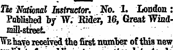 Tie National Instructor. Kb. 1. London :...