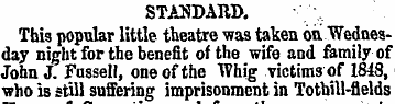 STANDARD. This popular little theatre wa...