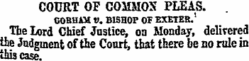 COURT OF COMMON PLEAS. COBHAM V. BISHOP ...