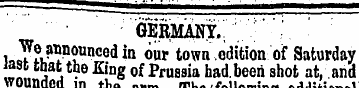 ' ' GERMANY.; '' : . ' . ' . *"' . ' . w...