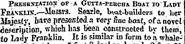 Presentation or -a Gctta-pehciia Boat to...