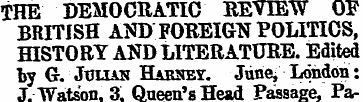 THE DEMOCRATIC REVIEW OF BRITISH AND FOR...