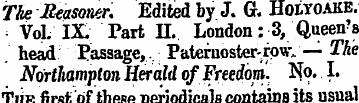 the Beasoner. Edited by J. G. Holyoake. ...