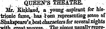 QUEEN'S THEATBE. 2&r. Eiridafld, a yoong...