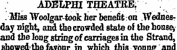 ADELPHI THEATRE,. ]ffiss "Woolgar-took h...