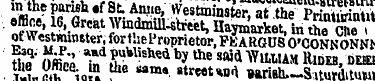 , in the parish «f St Anne, Westminster ...