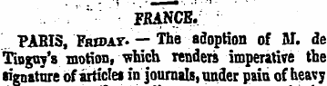 : FRANCE. PABIS, Fjudat. — The adoption ...
