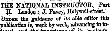 THE NATIONAL INSTRUCTOR, Paxt IL London:...