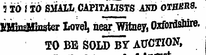 j TO I TO SMALL CAPITALISTS AND OTBER9. ...