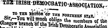 TH_: iRISH DEMOCftATIO _Sg0GlATI ON^ *. ...