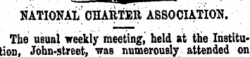 NATIONAL CHARTER ASSOCIATION. The usual ...