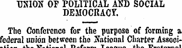 UNION OF P O LITICAL AND SOCIAL DEMOCRAC...
