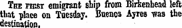 The HBsr emigrant ship from Birkenhead l...