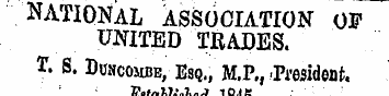 NATIONAL ASSOCIATION OF UNITED TRADES. £...