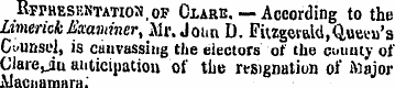 RFrHESKNTATios . oF Clare. — According t...