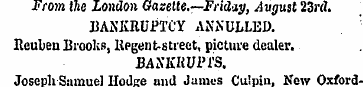 From the London Gazette.—Frid-iy, August...