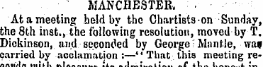 MANCHESTER. ¦ At a meeting held by the C...