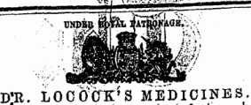 ,. " ¦_ ! .. i " L. ______if^ji^&lt; a__. M_MM_»M» D'R. LOCO'CK'S MEDICINES.