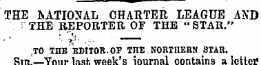 THE RATIONAL CHARTER LEAGUE AND " THE RE...