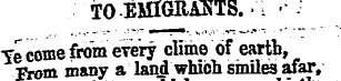 T0 EXH6EANTS. Ye Come from every clime o...