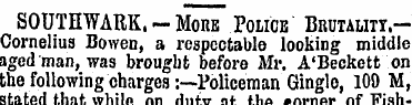 SOUTHWARK, ~ Mons Police Brutalitt.-Corn...