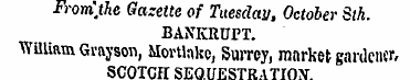 From'jhc Gazette of Tuesday, October Sth...