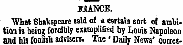 FRANCE. "What Shakspeare said of a certa...