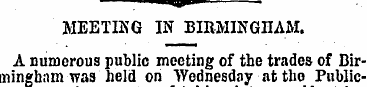 MEETING IN BIRMINGHAM. A numerous public...
