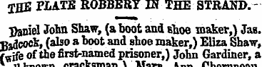 TBS PLATE ROBBERY IN THE STRAND. - ¦"Dan...