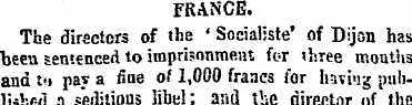 TRANCE. The directors of the ' Socialist...