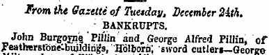 From the Gazette of Tuesday, December 2i...