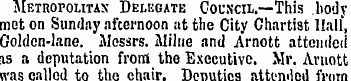 Metropolitan Delegate Cocncil.—This bod ...