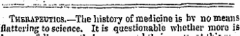 : Theiuj-eutics.—The history of meilicine is bv no means flattering to science. Itis questionable whether more is 11 ti