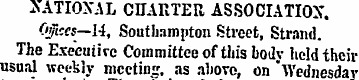 NATIONAL CHARTER ASSOCIATION . Ojices—14...