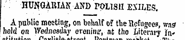 : HUNGARIAN AND POLISH EXILES. A public ...