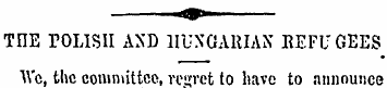 TnE POLISH AND HUNGARIAN REFUGEES Wc, th...