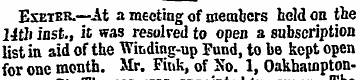 Exeter.—At a meeting of members held on ...